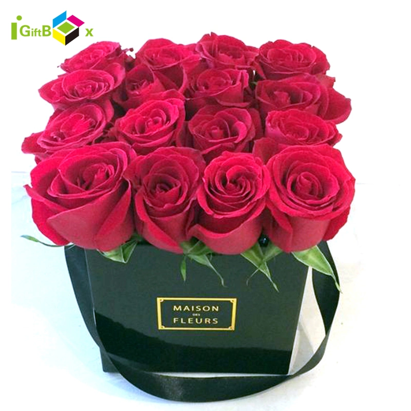 Wholesale Rose Flower Paper Round Cardboard Gift Boxes Flowers