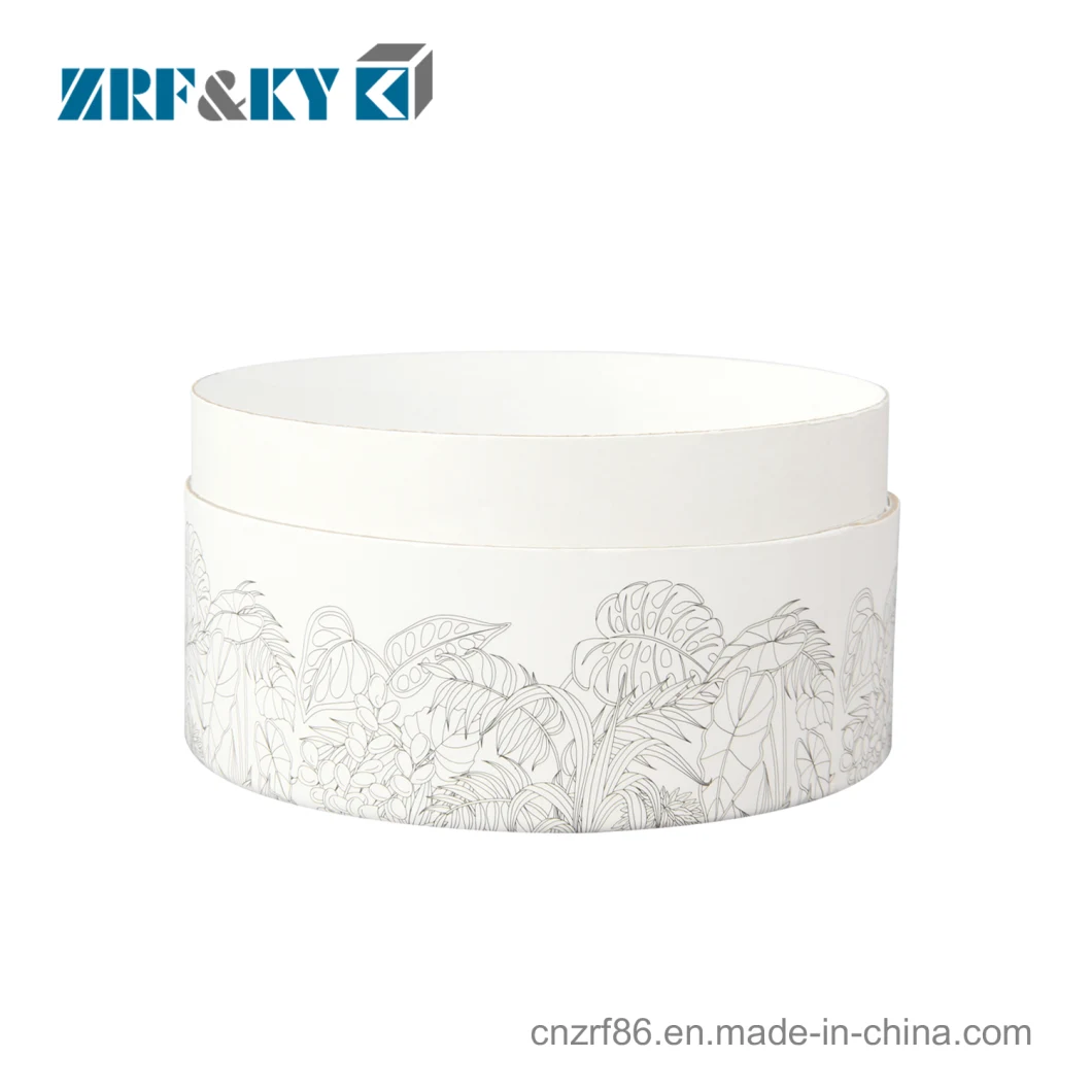 Luxury Flower Candles Round Cylinder Packaging Paper Hat Gift Boxes