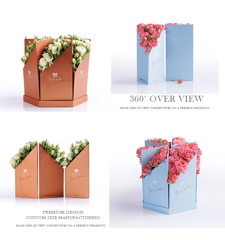 Wholesale Rose Flower Paper Round Cardboard Gift Boxes Flowers