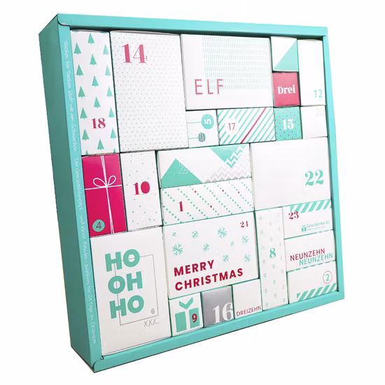 Personalisierte Weihnachts-Adventskalender-Box, leere individuelle Luxus-Geschenkbox