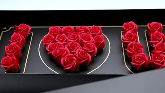 Heißer Verkaufs-Überraschungsquadrat „Ich liebe dich“-Papierblumenkasten