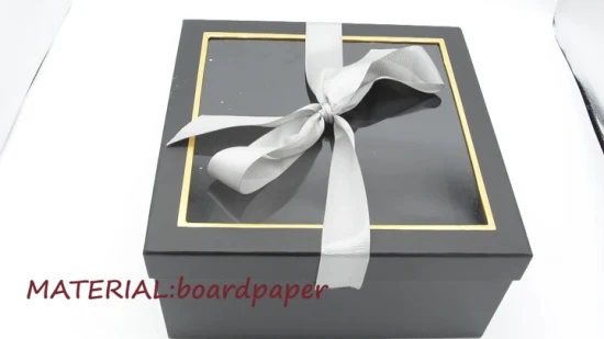 Luxus-Geschenkboxen mit individuellem Logo, Heißprägung, schwarze Verpackung, Schubladenbox