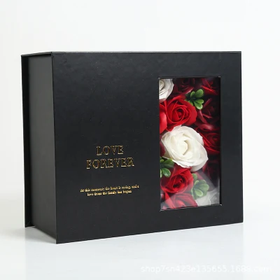 Großhandelshersteller Rose Geschenkbox Blumenverpackung Schokoladenschaum Blumenbox